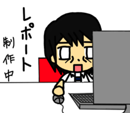 The Japanese college student "A" . sticker #12910942