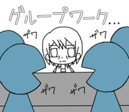 The Japanese college student "A" . sticker #12910947