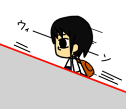 The Japanese college student "A" . sticker #12910950