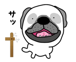 Motion sticker of pug dog sticker #12911176