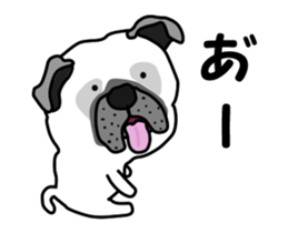 Motion sticker of pug dog sticker #12911178