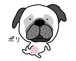 Motion sticker of pug dog sticker #12911180