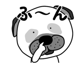 Motion sticker of pug dog sticker #12911182