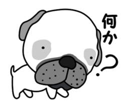 Motion sticker of pug dog sticker #12911183