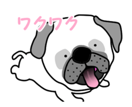 Motion sticker of pug dog sticker #12911187