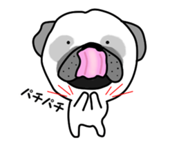 Motion sticker of pug dog sticker #12911188