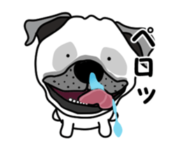 Motion sticker of pug dog sticker #12911189