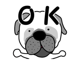 Motion sticker of pug dog sticker #12911194