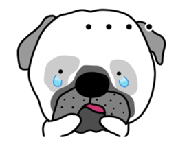 Motion sticker of pug dog sticker #12911195