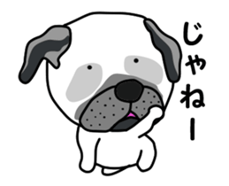 Motion sticker of pug dog sticker #12911197