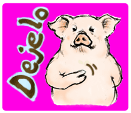 pig's life sticker in spanish sticker #12911536