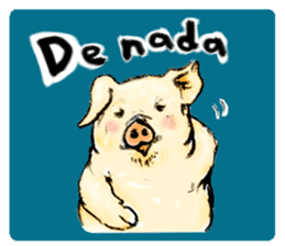 pig's life sticker in spanish sticker #12911538
