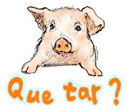 pig's life sticker in spanish sticker #12911541