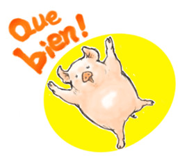 pig's life sticker in spanish sticker #12911542