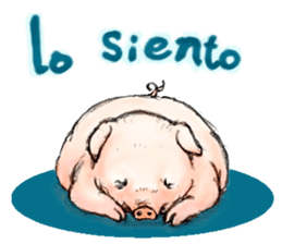 pig's life sticker in spanish sticker #12911547