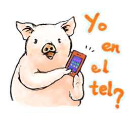 pig's life sticker in spanish sticker #12911549