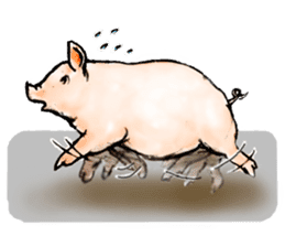 pig's life sticker in spanish sticker #12911557