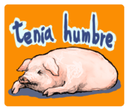 pig's life sticker in spanish sticker #12911558