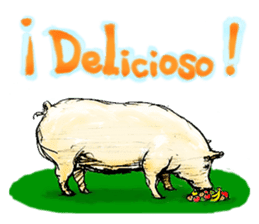 pig's life sticker in spanish sticker #12911560