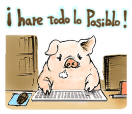 pig's life sticker in spanish sticker #12911562