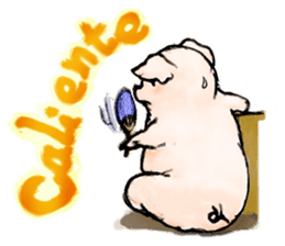 pig's life sticker in spanish sticker #12911569