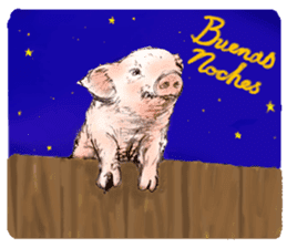pig's life sticker in spanish sticker #12911572