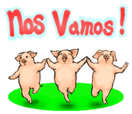 pig's life sticker in spanish sticker #12911573
