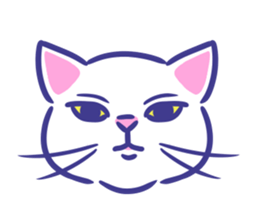 Cat faces sticker #12911777