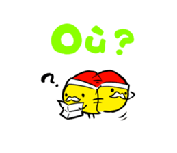 Merry chick and Christmas sticker #12912608