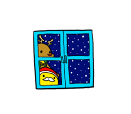 Merry chick and Christmas sticker #12912609