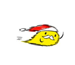 Merry chick and Christmas sticker #12912611