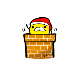 Merry chick and Christmas sticker #12912612