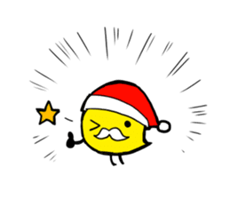 Merry chick and Christmas sticker #12912617