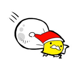 Merry chick and Christmas sticker #12912618