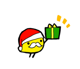 Merry chick and Christmas sticker #12912620