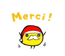 Merry chick and Christmas sticker #12912621