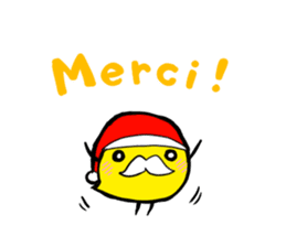 Merry chick and Christmas sticker #12912621