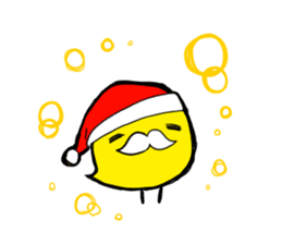 Merry chick and Christmas sticker #12912625