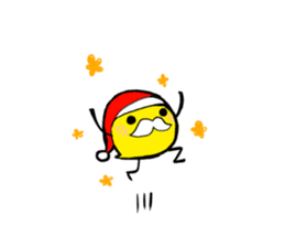Merry chick and Christmas sticker #12912626