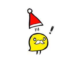 Merry chick and Christmas sticker #12912628