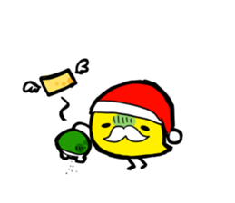 Merry chick and Christmas sticker #12912629