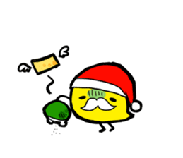 Merry chick and Christmas sticker #12912629