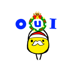 Merry chick and Christmas sticker #12912630