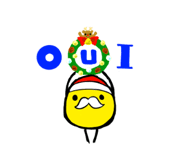 Merry chick and Christmas sticker #12912630