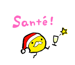 Merry chick and Christmas sticker #12912636