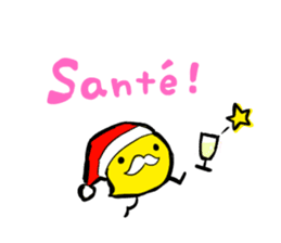 Merry chick and Christmas sticker #12912636