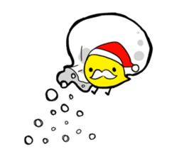 Merry chick and Christmas sticker #12912638