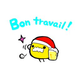 Merry chick and Christmas sticker #12912640