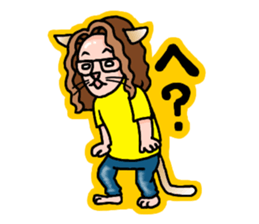 Drumming Cat Bea!! More!! sticker #12913258