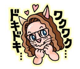 Drumming Cat Bea!! More!! sticker #12913269
